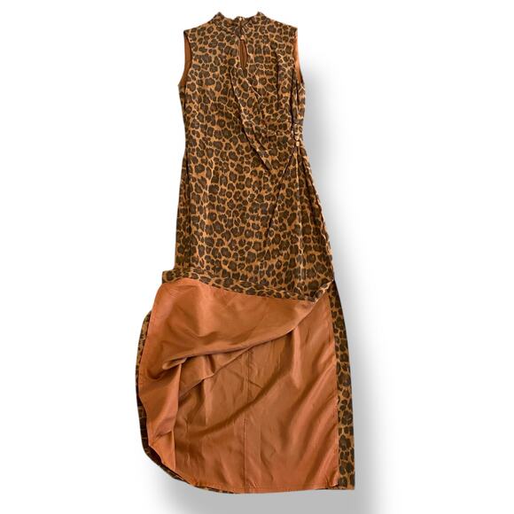 David Warren Vintage Y2K Cheetah Print Sleeveless Maxi Long Formal Dress Size 12 - Picture 7 of 11